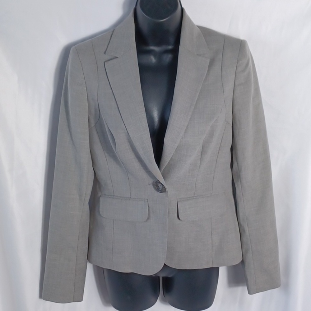 Anne Klein blazer suit jacket sz 2 gray
